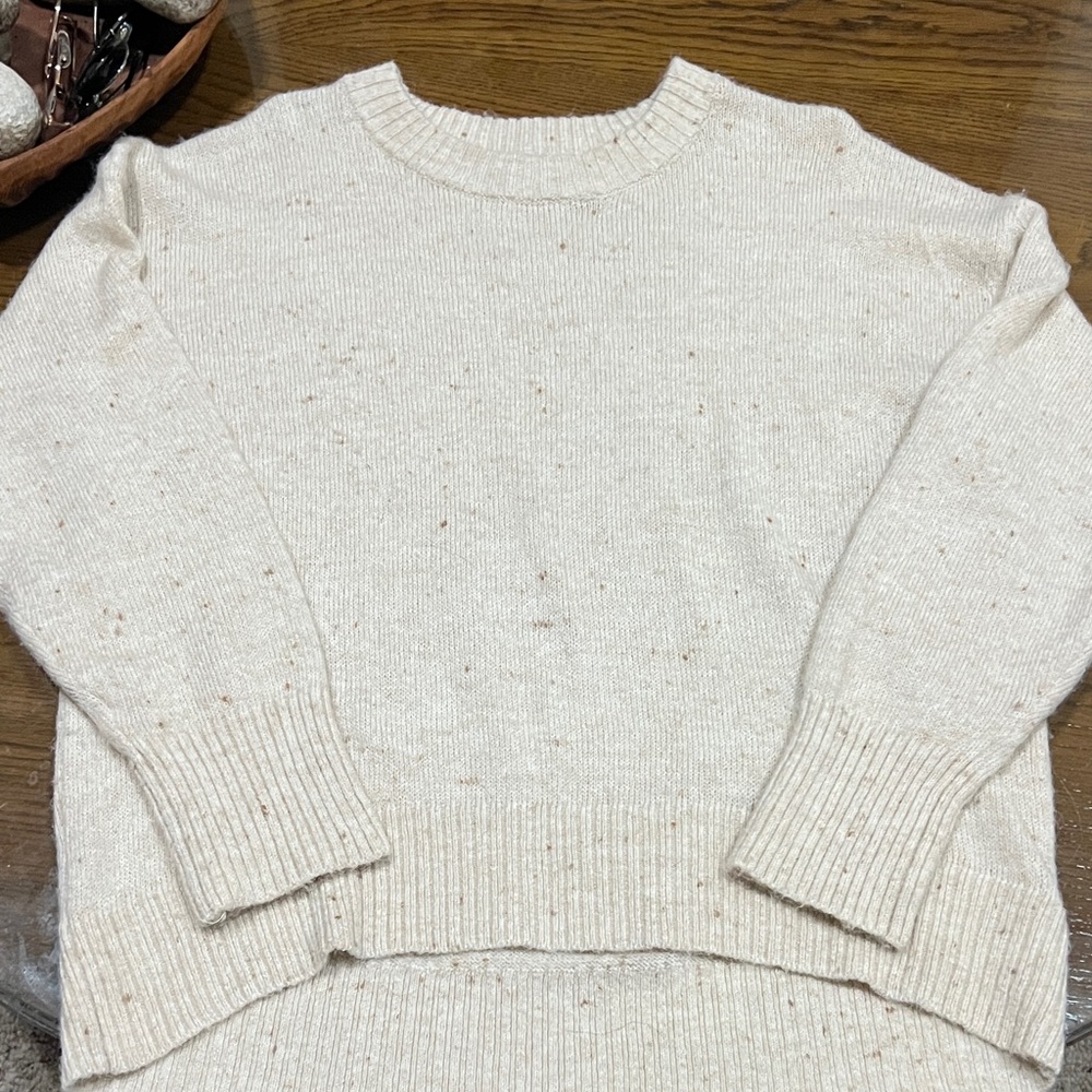 Old Navy Women's Speckled Cream Sweater